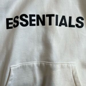 ESSENTIALS WHITE HOODIE